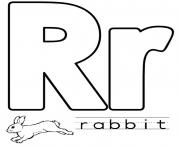 Printable animal rabbit free alphabet sa1af coloring pages