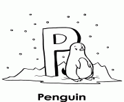 Printable animal penguin free alphabet sa5b7 coloring pages