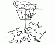 Printable cat stuck on a cage animal sa788 coloring pages