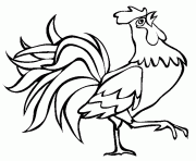 Printable rooster farm animal s1cf9 coloring pages