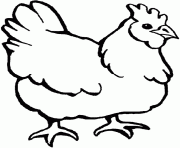 Printable a chicken hen farm animal s0f4f coloring pages