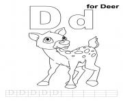 animal printable alphabet s d for deer1839a