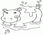 Printable african animal s hippo7e4e coloring pages