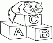 Printable abc cat animal s2b99 coloring pages