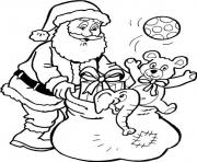 Printable santa claus and presents printable s christmas000e coloring pages