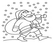 Printable snowfall and santa christmas s for kids8928 coloring pages