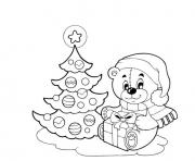 Printable tree and doll christmas e1ed coloring pages