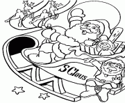 coloring pages of santa claus flying with his sleigh8c31
