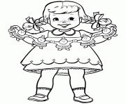Printable a little girl with decorations for christmas cdc0 coloring pages