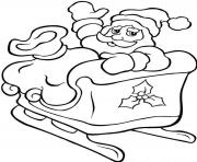 Printable printable s christmas santa with his sleigh39e9 coloring pages