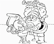 coloring pages of santa claus giving presents5bd6