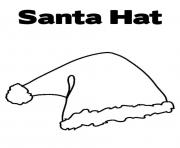Printable free hat of santa claus s667a coloring pages