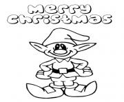 Printable elf merry christmas sf912 coloring pages