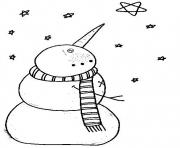 snowman free coloring christmas pages printable9639