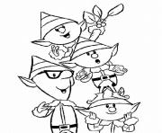 Printable kids christmas elf s6c21 coloring pages