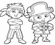 Printable dora and diego s free131a coloring pages
