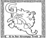 Printable dora cartoon s alphabet g for grumpyded7 coloring pages