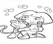 coloring pages for girls dora and friends790d