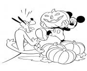 Printable mickey and pluto printable disney halloween  for kids104c coloring pages