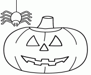 Printable halloween pumpkin and spider sb3a2 coloring pages