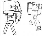 Printable minecraft run fast coloring pages