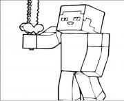 Printable minecraft guy coloring pages