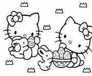 Printable hello kitty cartoon preschool s easterd283 coloring pages