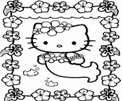 Printable adorable hello kitty s as a mermaid23b1 coloring pages