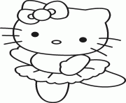 Printable hello kitty doing ballet 3588 coloring pages