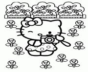 Printable hello kitty taking pictures 11d3 coloring pages