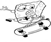 spongebob skateboarding coloring page18f6