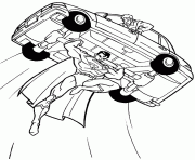 Printable superman flying with a car coloring pageba0a coloring pages