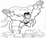 superman flying high coloring pagef624