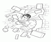 Printable superman flying through wall coloring page5771 coloring pages