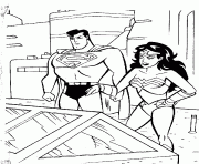 Printable superman and wonderwoman coloring pagea794 coloring pages
