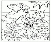 Printable tom and jerry in a garden 9ec5 coloring pages