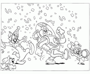 Printable tom and jerry in a parade 4ecb coloring pages