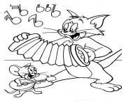 Printable tom and jerry playing music 642f coloring pages