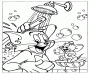 Printable tom and jerry showering together sa6ed coloring pages