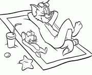 Printable tom and jerry sunbathing fc9d coloring pages