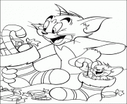 Printable tom and jerry celebrating chirstmas 36c0 coloring pages