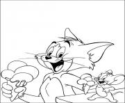 Printable tom and jerry having ice cream 6f0a coloring pages