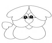 Printable dog valentine s6011 coloring pages