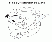 Printable donald duck valentines day s531d coloring pages