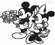 Printable minnie and mickey valentine s10e7 coloring pages