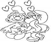 Printable smurf valentine e2b5 coloring pages