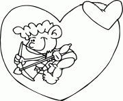 Printable love and cupid valentine s1459 coloring pages