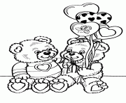 Printable valentine s cute bearsd3a3 coloring pages