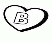 Printable valentines day b alphabet s8097 coloring pages