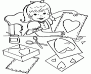 Printable paper heart valentine s03b6 coloring pages